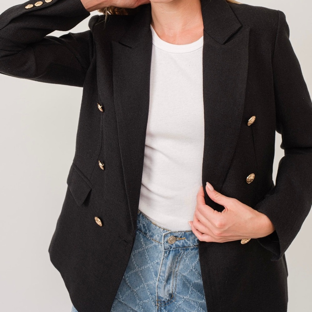 Isabella Blazer -Black